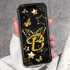 Для Samsung A17 A16 A15 A14 A13 A12 M16 M14 M13 M12 M10 Чехол для телефона из прозрачного ТПУ с красивой бабочкой и буквой, защита объектива, противоскользящий чехол для Samsung