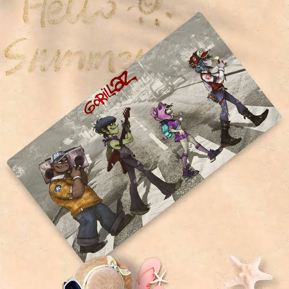 Полотенца для пляжа из микрофибры Gorillaz, большие, быстросохнущие, для песка, для бассейна, для путешествий, плавания, йоги