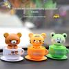 Solar-Powered Cute Cartoon KT Cat Car Ornament with Nodding Head