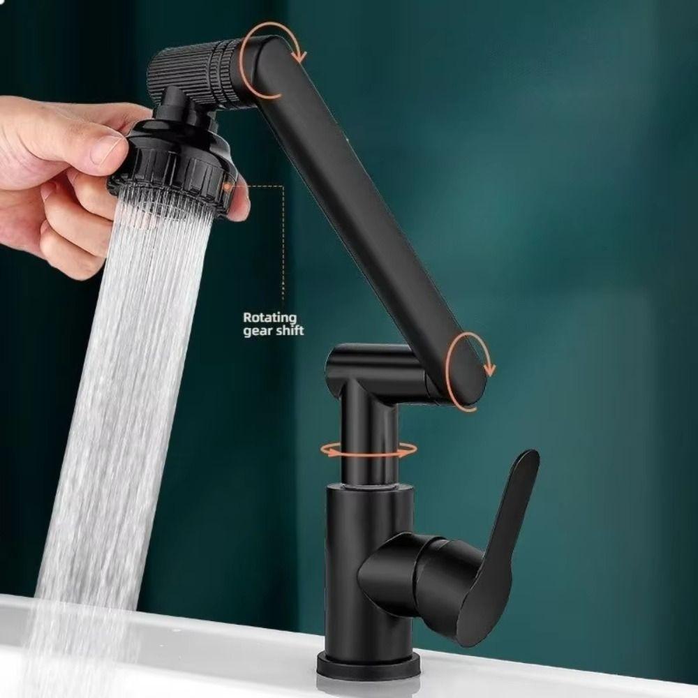 Universal Joint Faucet Extension Anti Splash Robot Arm Faucet Durable Rotating Faucet