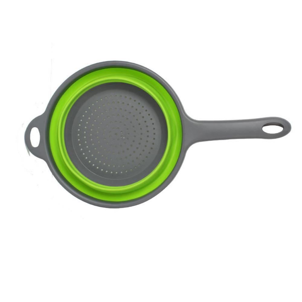 Collapsible Design Silicone Colander With Handle Kitchen Colander  For Draining Fruit