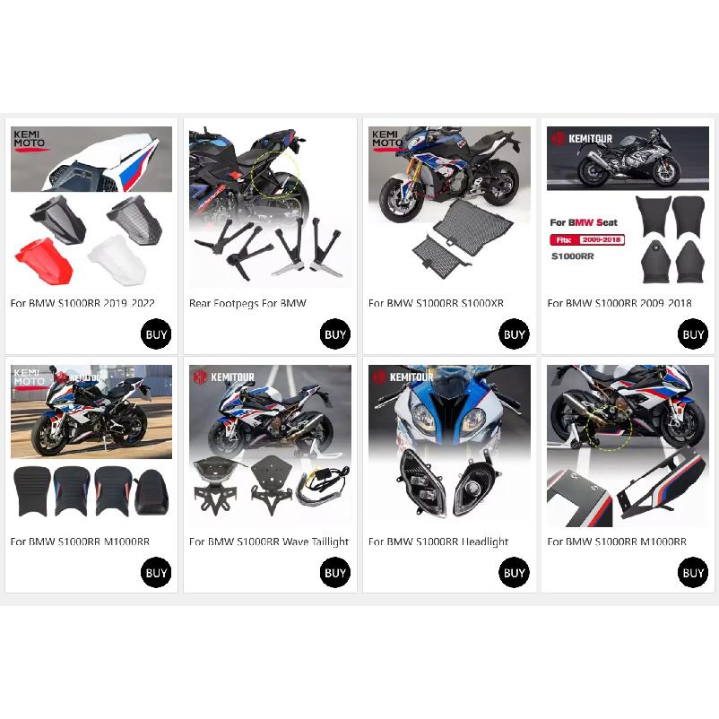 Rear Footpegs For BMW S1000RR M1000RR Motorcycle Accessories S 1000 RR K66 M1000 K67 Passenger Pedal Footrest Aluminum Foot Peg