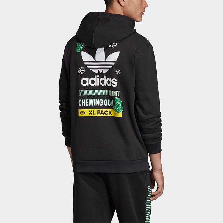 Adidas Толстовка с капюшоном Originals Trefoil Snowflake Мужские топы черные FP7702