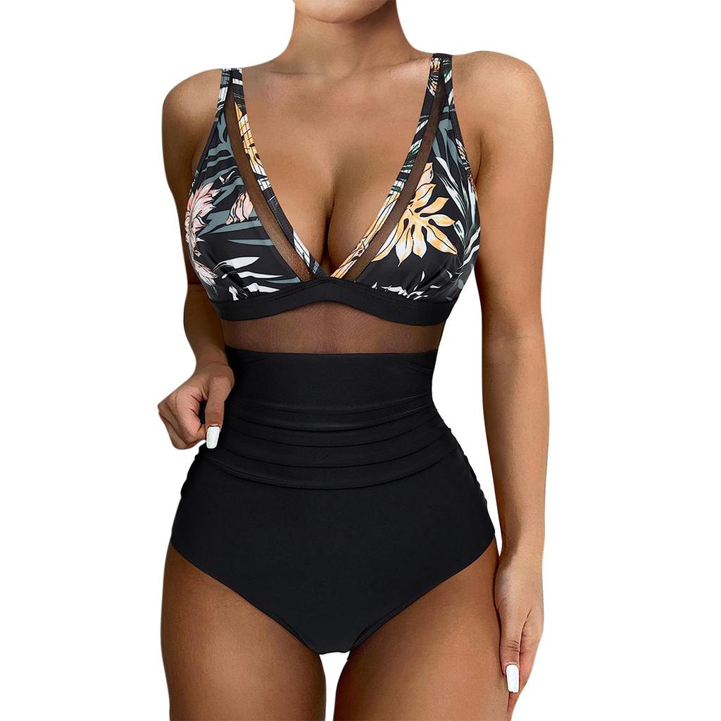 Женский цельный сексуальный бикини в сетку с подкладкой для бюстгальтера без стального бюстгальтера Купальник