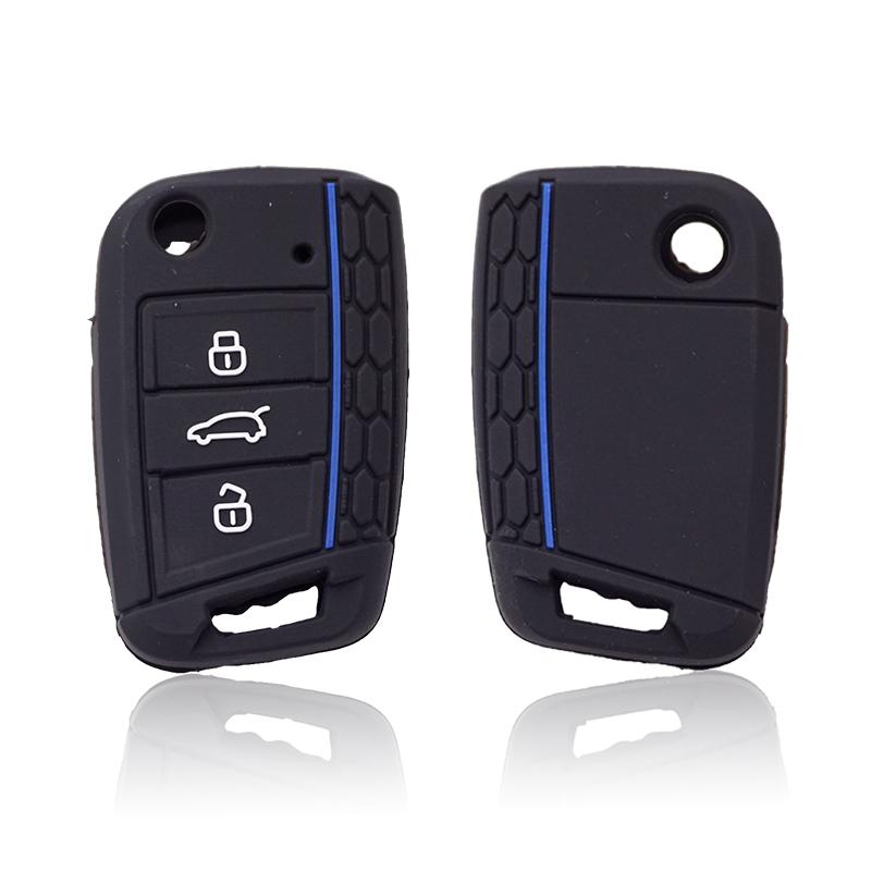 Силиконовый чехол-брелок Cocolockey для автомобильного ключа Защита для Vw Polo Golf 7 Mk7 Для Skoda Octavia Combi A7 Для Seat Leon Ibiza Cuptra