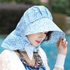 Floral Print Tea Picking Cap Quick Drying Headscarf Hat Sun Hat  for Women Spring and Summer