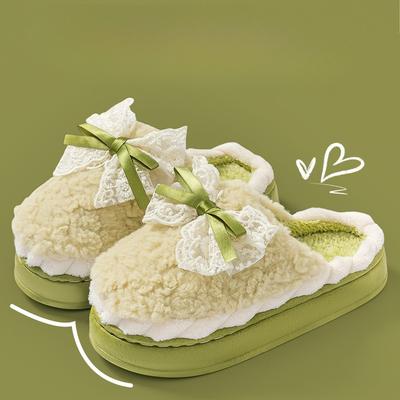 Хлопковые тапочки для женщин, Толстоподошвенные, Теплые, Флисовые Удобные и Легкие туфли