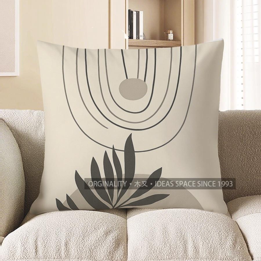 Домашний Декор Минималистичный Черный Узор с Листьями Декоративная Подушка Чехол для Подушки Подходит для Дивана Спальни Автомобиля Чехол на Подушку