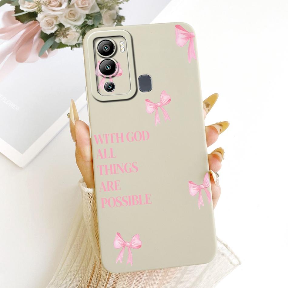 For Infinix Hot 12 12 Play Cute Cat Flower Cartoon Phone Case For Infinix Hot12i Hot 12Play Shockproof Soft Silicone Bumpers