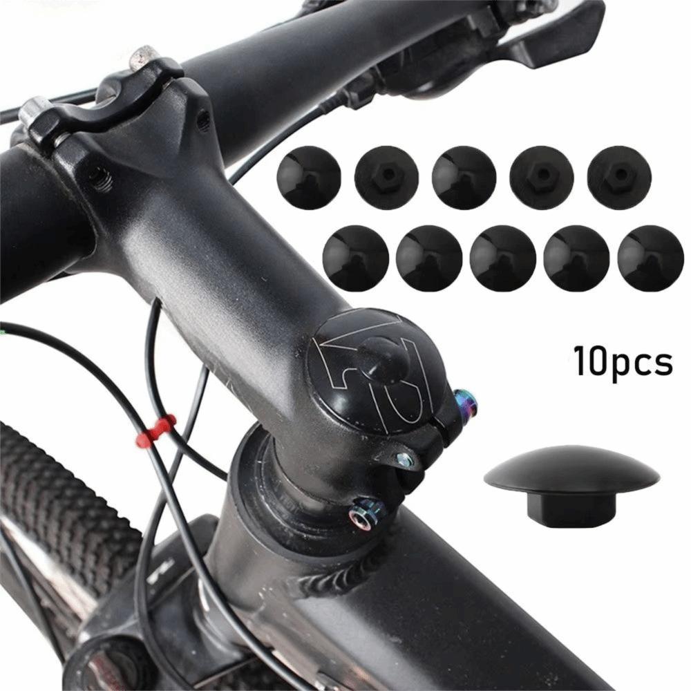 10pcs Dustproof Bicycle Headset Cover Rubber Material Bike Headset Screw Cover Outdoor