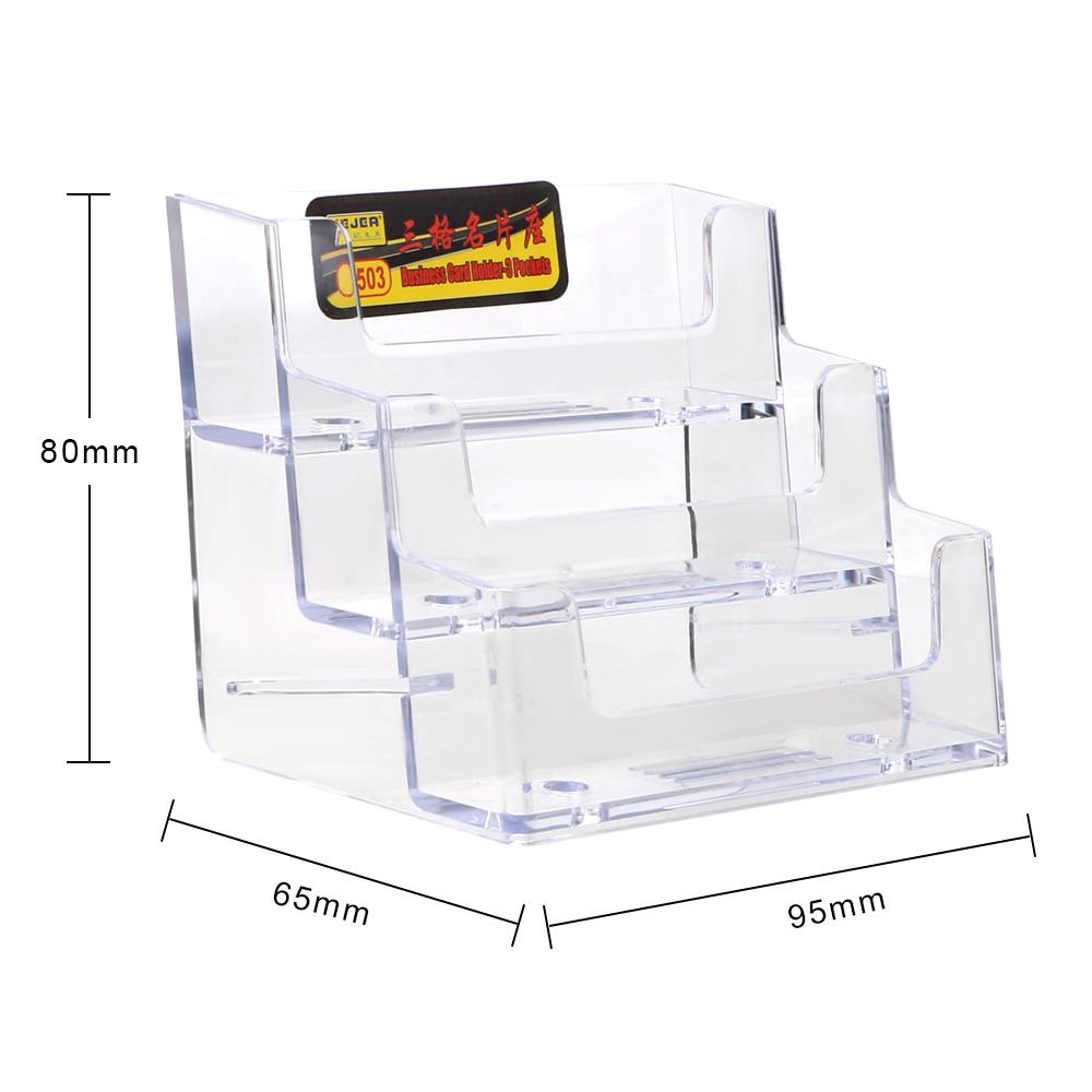 1 шт. пластиковый многослойный прозрачный настольный держатель для визитных карточек настольная полка коробка для хранения