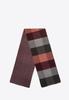 Wittchen Men's Checked Scarf Burgundy And Gray Burgundy And Gray Acrylic