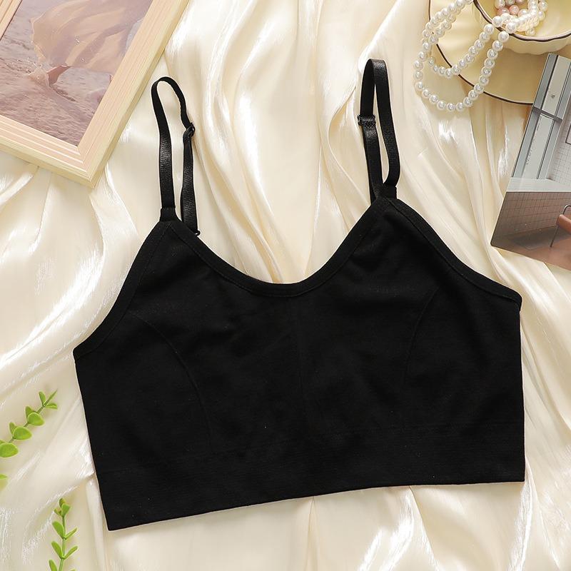 Seamless back underwear solid color new suspender vest sexy small vest