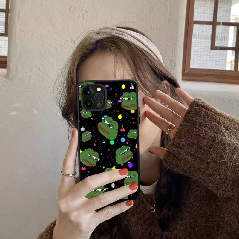 Чехол для телефона Sad Frog meme для iPhone 11 12 13 Mini Pro Max 8 7 6 6S Plus X 5 SE 2020 XR XS Funda Case