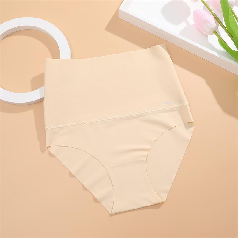 FINETOO Бесшовные трусики для женщин с высокой талией, антибактериальное нижнее белье, корректирующее белье, трусики