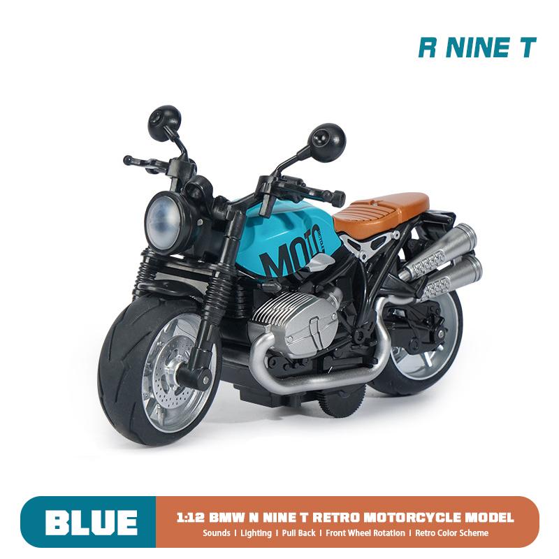 1/12 масштаб R Nine T Ретро Мотоциклы Моделирование сплава Винтаж Классическая модель мотоцикла для коллекции игрушечный автомобиль подарок ребенку