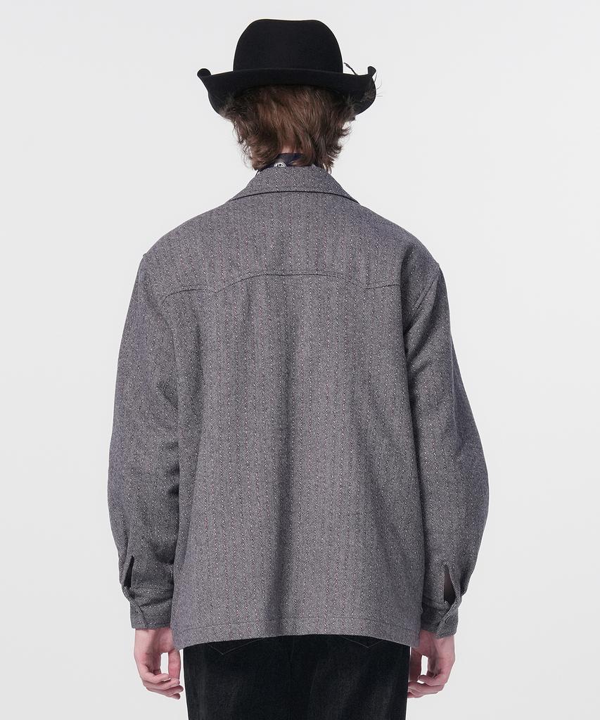 Honguseong Western Quilted Shirt_Charcoal