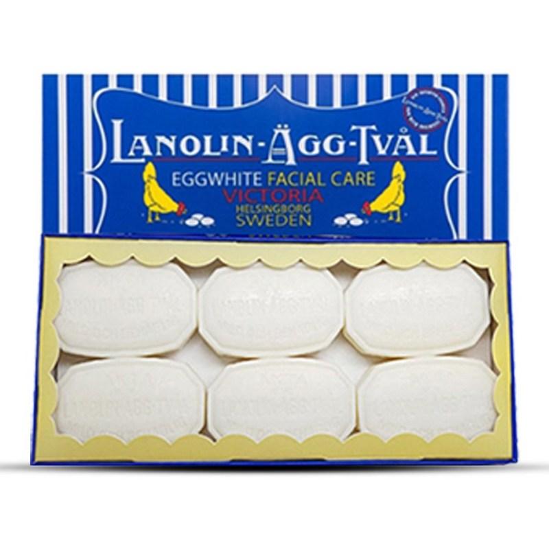 Victoria Sweden New Sweden Egg Pack Cleansing Soap, 50g x 6 pcs