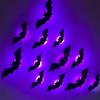Halloween LED Bat Wall Stickers 3D Light Up Glowing Bat Stickers for Halloween Party Indoor Bedroom Wall Window Decor