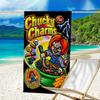 1pc Chucky3 Beach Towel, Beach and Seaside Swimming Pool Equipment, Fashion Pattern, Rectangular, Travel Essentials