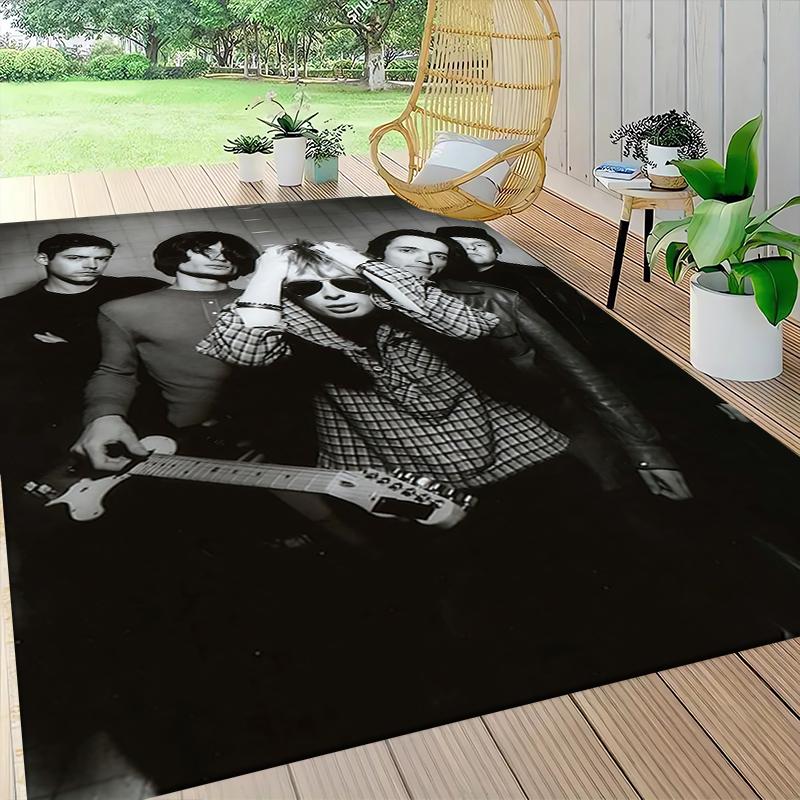 Rock Band Performance Carpet Rug Soft Washable Antislip Home Living Room Sofa Mats Personalized Christmas Rug