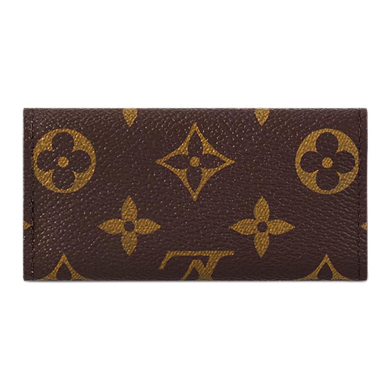 Louis Vuitton Держатель для ключей на 4 ключа Monogram из покрытого холста Кошелек для ключей Женские аксессуары Коричневый M69517