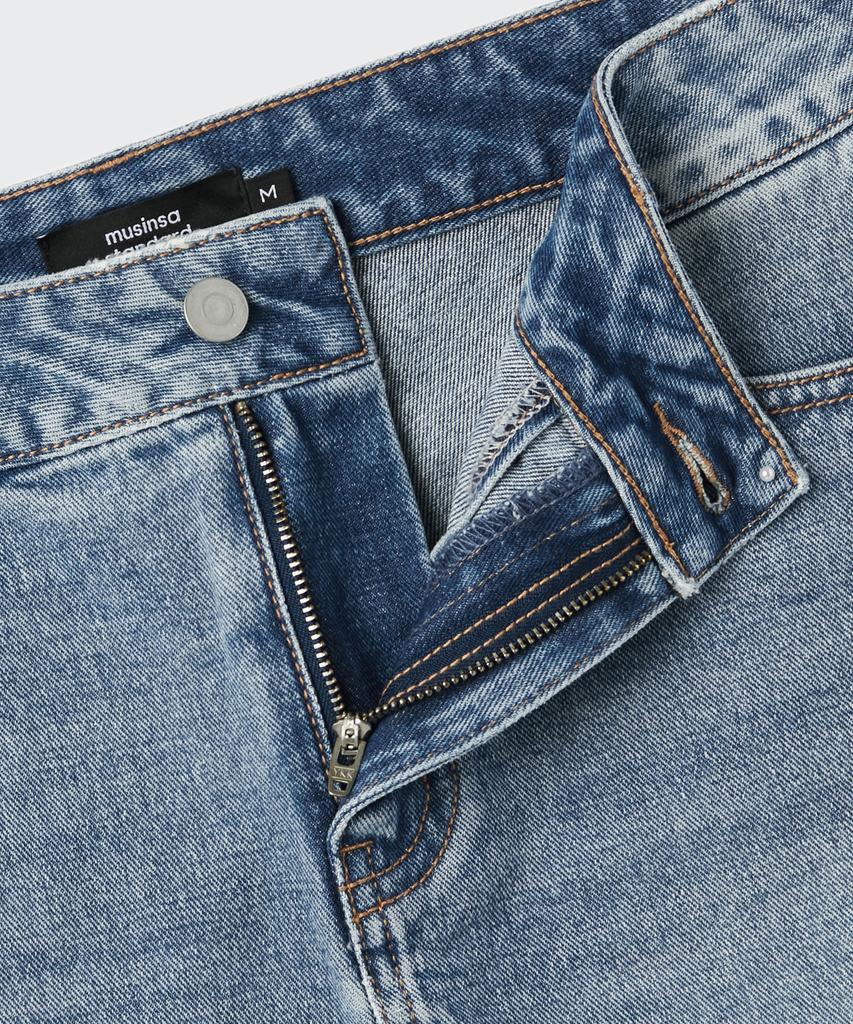 Musinsa Standard Woman Women'S Low-Rise Denim Mini Scotts [Light Indigo]