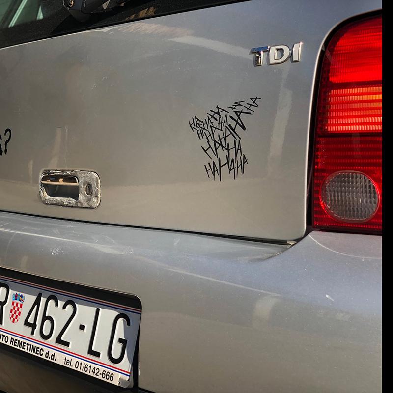 Автомобильная мотоциклетная наклейка HAHAHA Joker, наклейки на мотоциклетный шлем, светоотражающие наклейки для автомобиля, авто, забавная наклейка на шлем, виниловый Стайлинг, Декор