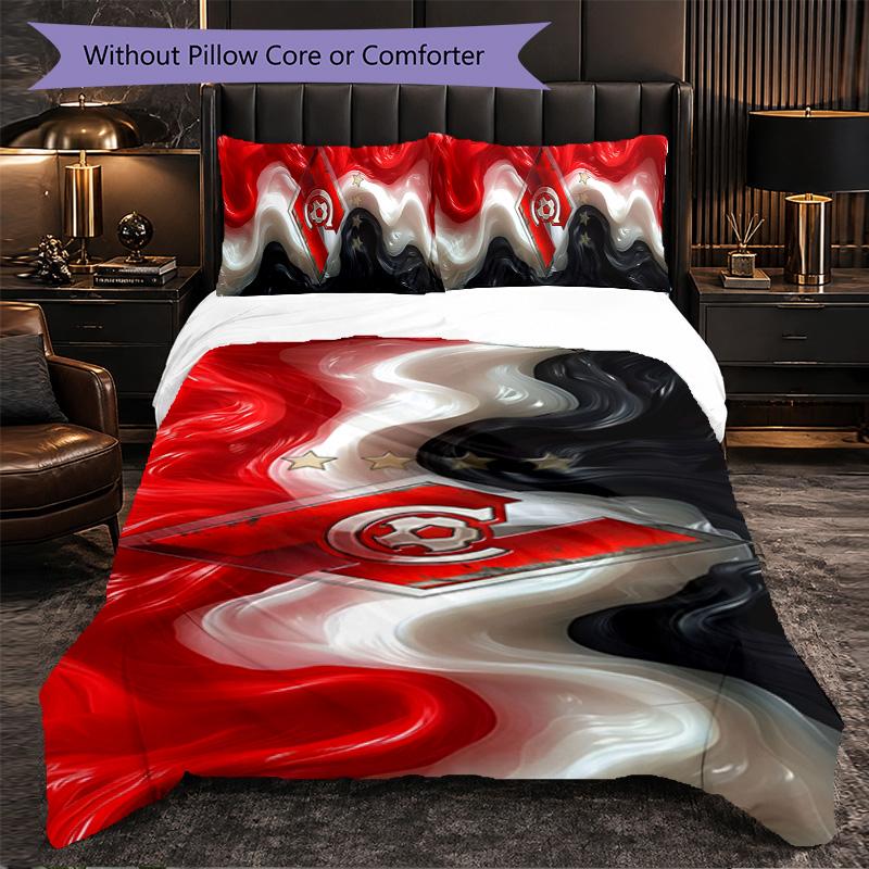 Spartak Moscow 3 Piece Bedding Set Soft Duvet Cover Set with Pillowcases Printed Bedroom Decor Set for Home