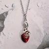 Ожерелье Anatomy Heart с элегантными кристаллами для модных женщин, ищущих уникальные и страстные готические ювелирные аксессуары