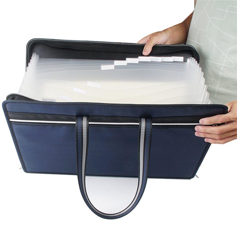 A58Z A3 Folder Multilayer Handbag Art Package Oxford Cloth Handle Zipper Storage Bag Large Capacity
