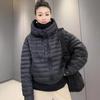 2024 осень-зима 90 утиный пуховик женский с капюшоном легкий и тонкий однотонный куртка из хлеба теплая куртка