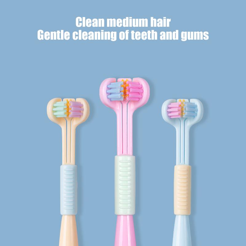 Уход за полостью рта Безопасная зубная щетка Очиститель для полости рта Трехсторонняя мягкая зубная щетка с щетиной Ультратонкая мягкая зубная щетка для взрослых