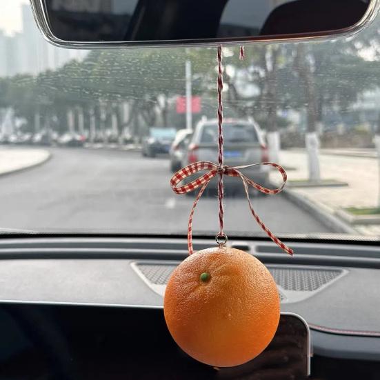Fruit Car Pendants Artificial Foam Fruits Rear Mirror Car Charm Christmas Tree Hanging Ornaments for Auto Accessory Xmas Decor