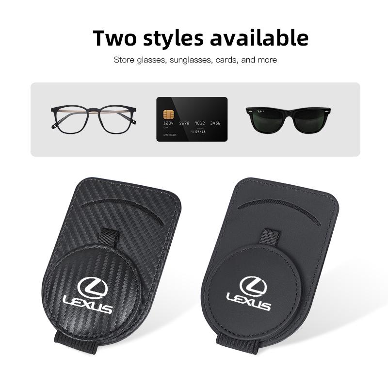 YLK3 Quality Leather Car Glasses Clip ID Card Holder Interior Storage For Lexus F SPORT ES RX NX LS UX LM LX GX LC RZ IS CT GS RC LBX