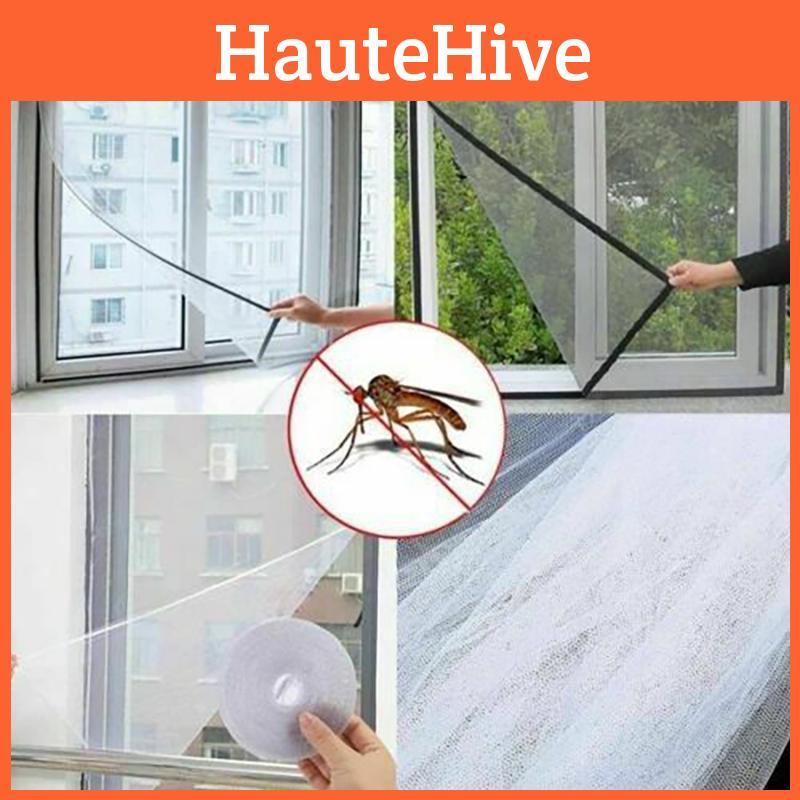 Премиальная сетчатая штора для окна/двери с самоклеящейся сеткой-защитой от комаров и насекомых