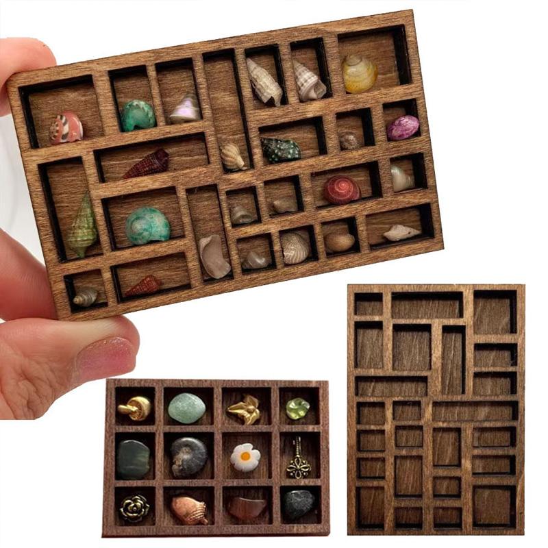 1 шт. деревянная миниатюрная хрустальная полка своими руками, простая установка, миниатюрная полка для безделушек, прочный кукольный домик, домашний декор