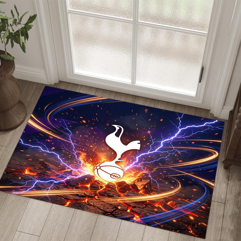 Дизайн Tottenham Hotspur Кристальный Велюровый Ковер Уютный Не?Нескользящий ковер с принтом для спальни, гостиной, прихожей