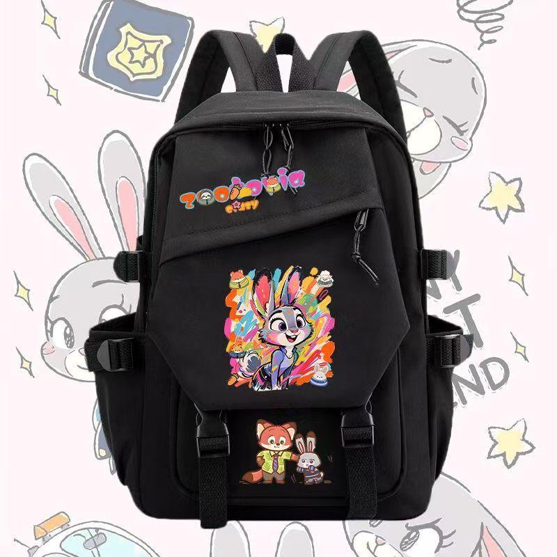 Crazy Animal City Animation Peripheral Judy Nick Fox Elementary School Bag Men'S And Women'S Casual Large Capacity Backpack