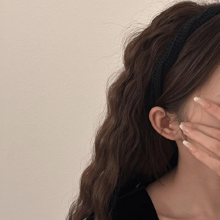 French Style Knitted Hairband Simple Headband Face Washing Hairhoop for Women