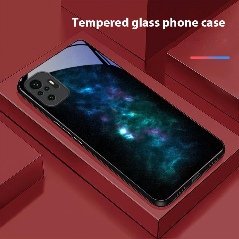 Обои Космическая Туманность Для Redmi Note 13 Pro+ 14 Pro 8 9 9S 12S 10 Pro 11 12 A3 12 13 K60 Ultra 13C 14C Черный Стеклянный Чехол Для Телефона