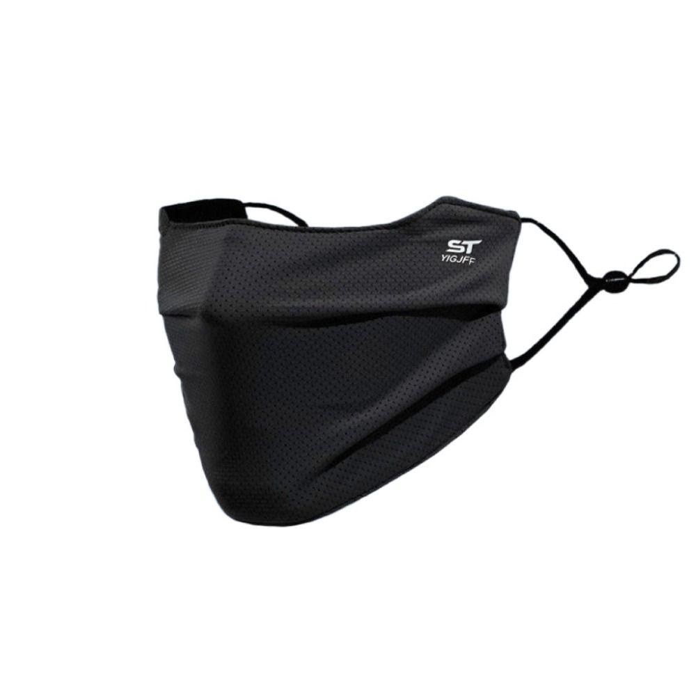Mesh Ice Silk Face Mask Solid Color Anti-uv Face Cover Adjustable Sunscreen Veil Running