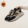 Ins Korean Version of Velvet Dad Shoes for Women 2024 Winter Schoolgirls Sports Platform Casual Cotton Shoes for Women AM1086-1