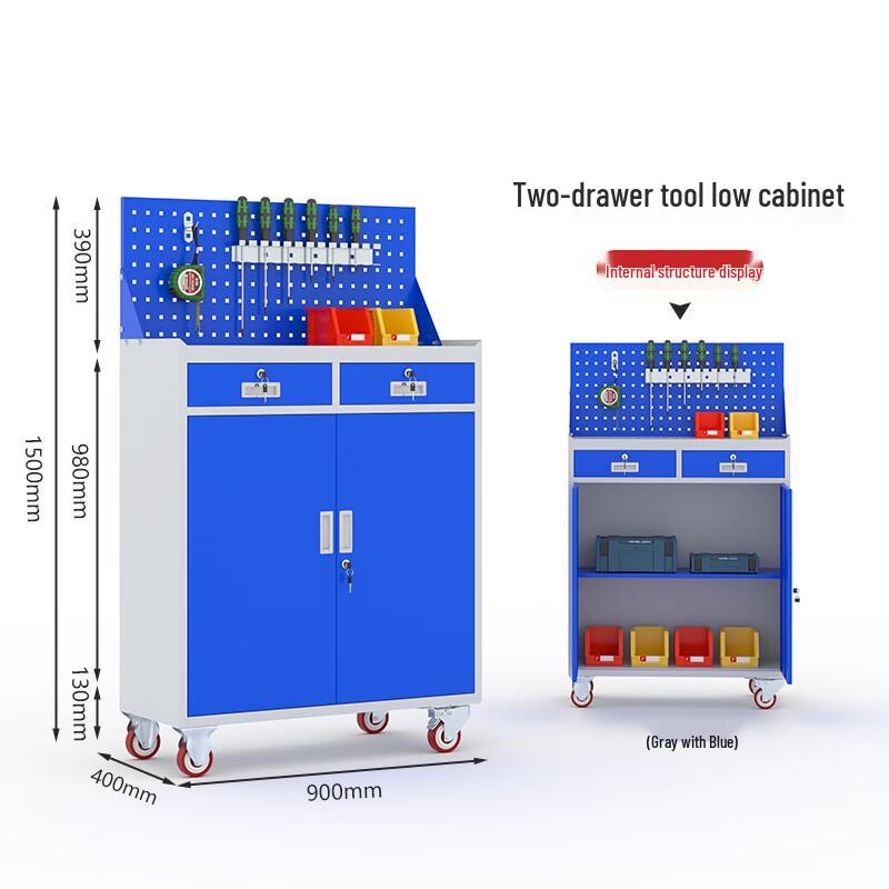 Heavy-Duty Metal Tool Storage Cabinet for Workshop and Garage.