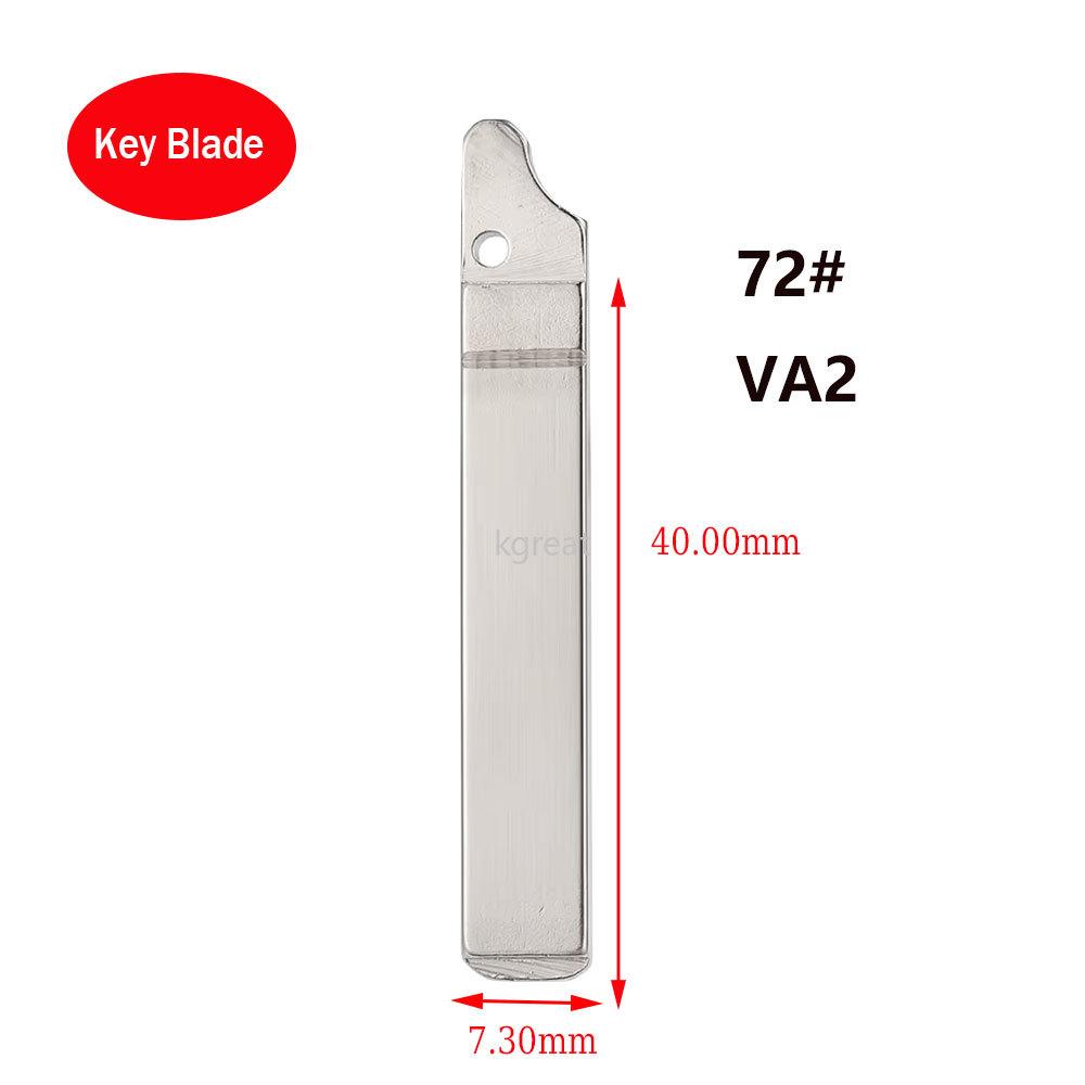10pcs 72# VA2 VA2T 73# HU83 KD Key Blade for Peugeot 307 407 Citroen Renault Flip Uncut for Xhorse Keydiy Car Key Blade