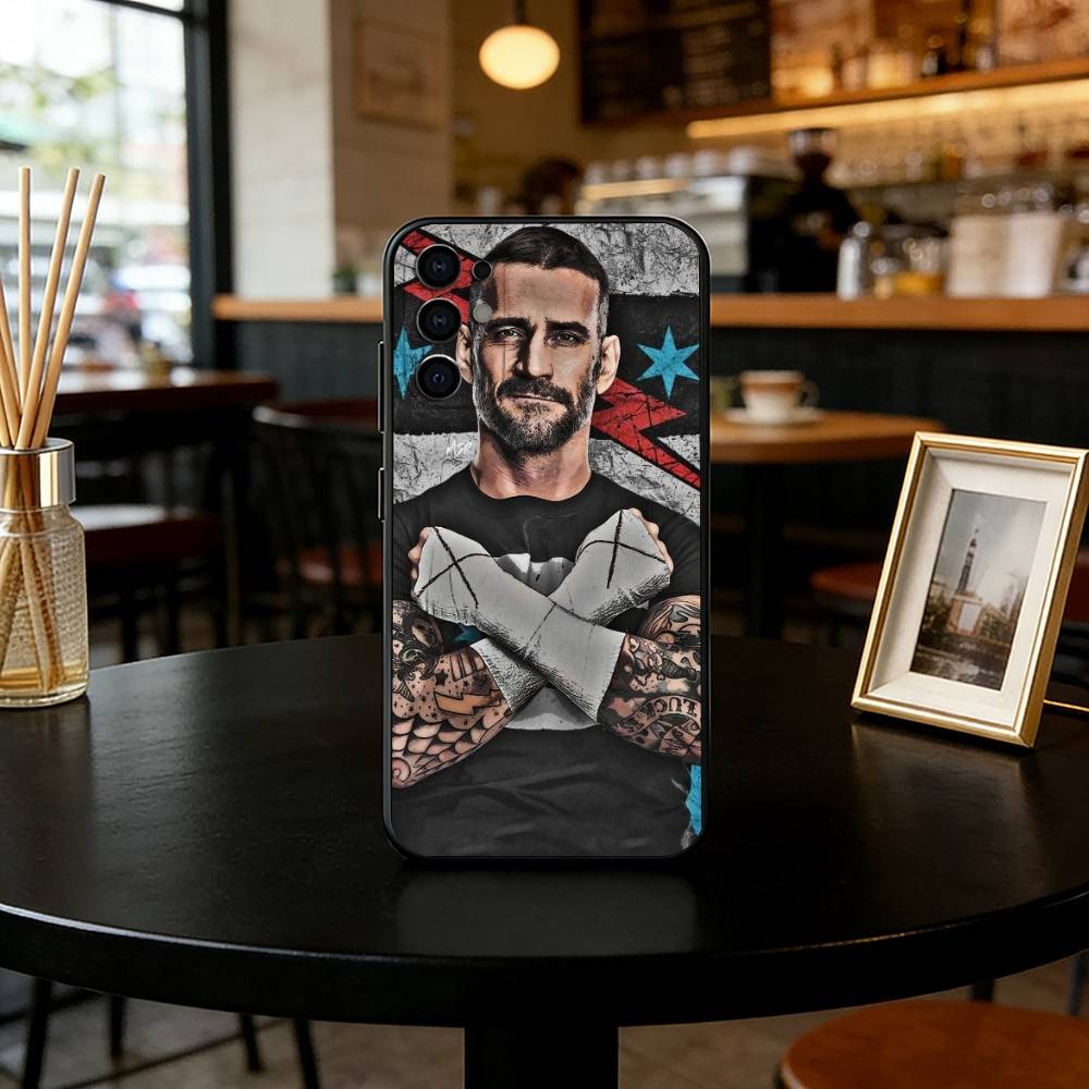 Чехол для телефона рестлера CM P-Punk Черный Силиконовый Мягкий Для Samsung S25,S24,S21,S22,S23,S30,Ultra,S20,Plus,Fe,Lite