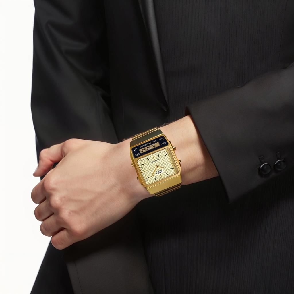 Casio Мужские часы Стандартной серии Золотые AQ-800EG-9AJF AQ-800EG-9AJF