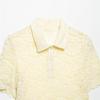2025 Spring/Summer Women's Slim Fit Sexy Lace Top with Short Sleeves and Lapel