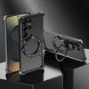 Магнитный чехол для Samsung Galaxy S25 Ultra с подставкой, подушками безопасности на четырех углах, отводом тепла, металлическая крышка для телефона