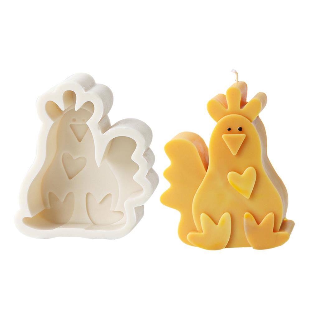 Красивая глиняная силиконовая форма, формы для украшений, формы для статуй в форме мультяшных животных, силиконовая форма для свечей, идеально подходящая для рукоделия